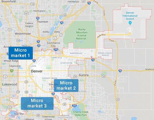 Multi location healthcare micro markets